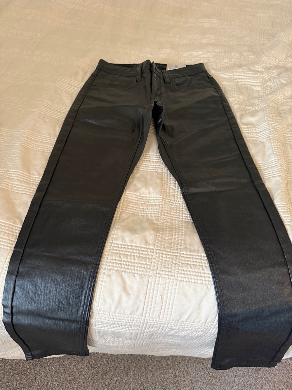Skinny Faux-Leather Women's Jeans in Black